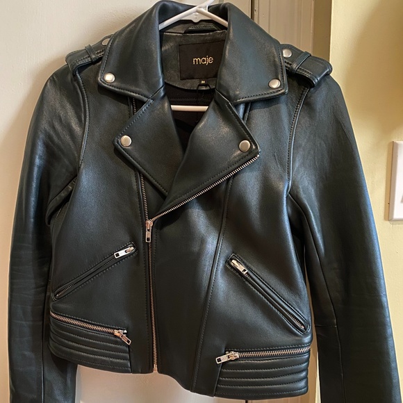Leather MAJE jacket - Picture 4 of 6